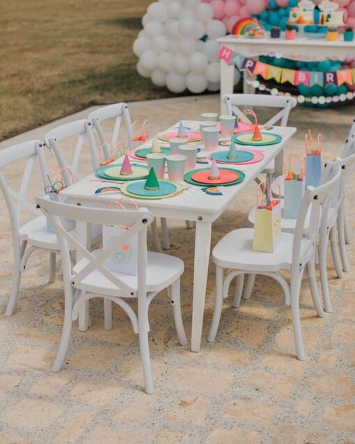 White Crossback Chair - Image 12