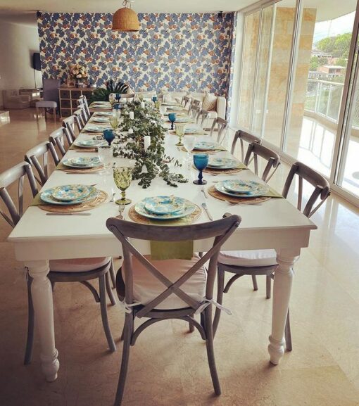 White Wood Farm Table - Image 3