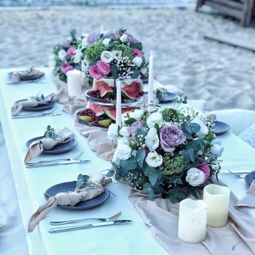 White Low Picnic Table - Image 9