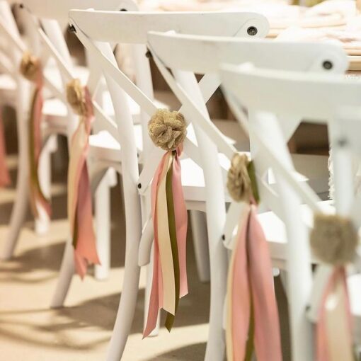 White Crossback Chair - Image 3