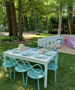 image of baby blue bow chairs