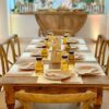 wooden farm table