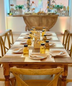 wooden farm table