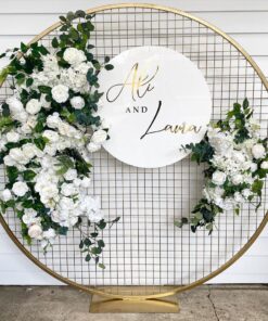 gold round mesh screen