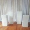 white square plinth