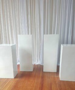 white square plinth