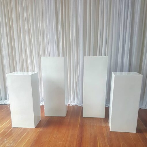 white square plinth