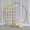 half lattice gold round screen