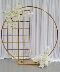 half lattice gold round screen