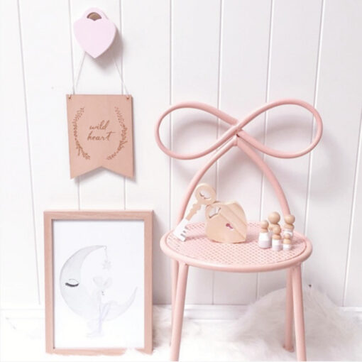 blush pink bow chair