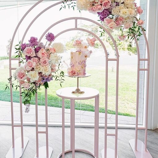 image of tiana pink metal arches