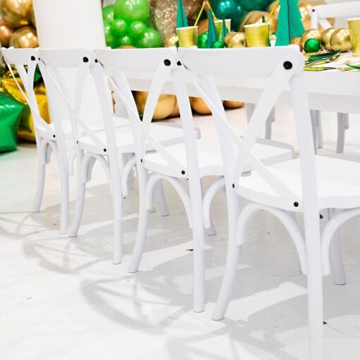 white crossback chairs
