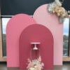 image of trio pink backdrops