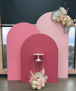 trio pink backdrops