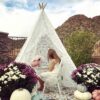image of lace teepee tent