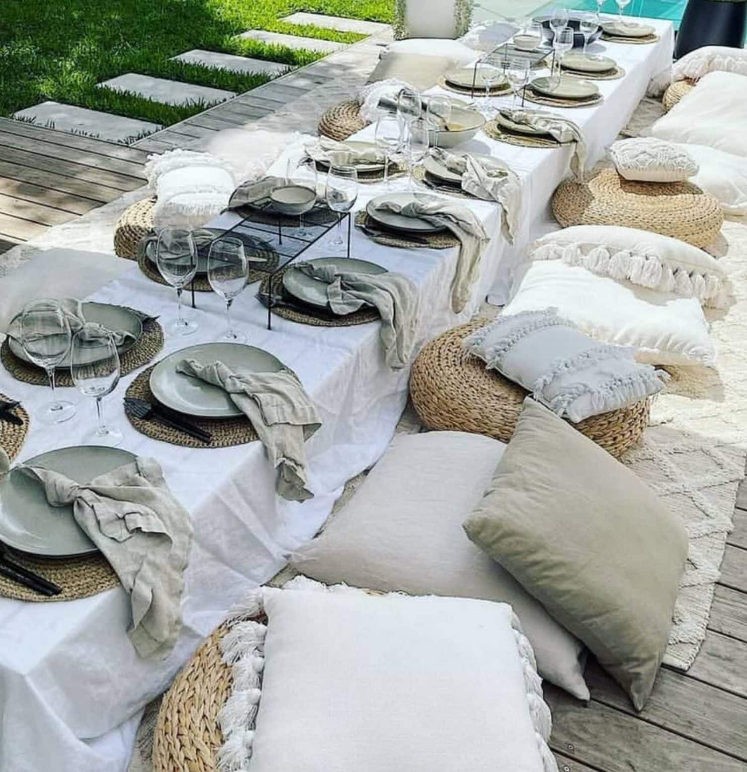 Boho Low Picnic Table MagicFlowersEventRentals Event and Party