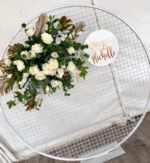 White Round Mesh Screen - Image 16