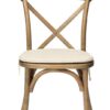 image of wood crossback chair