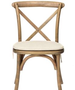 image of wood crossback chair