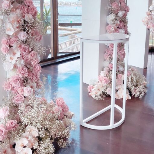 White Half Moon Plinths - Image 2