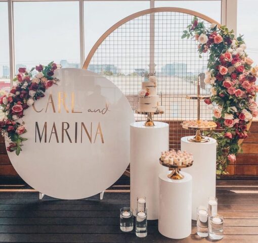 White Round Backdrop - Image 2