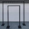 black metal double arches