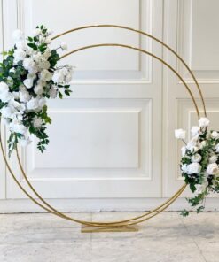 double gold round hoop