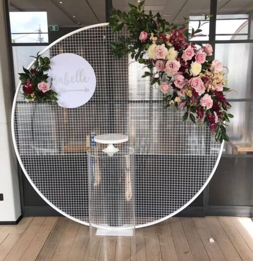 White Round Mesh Screen - Image 15