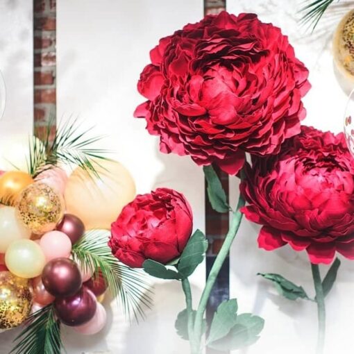 2 Scarlet Red Flowers - Image 2