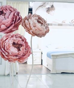 3 Blush Giant Flowers