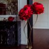 image of 3 Giant Scarlet Red Flowers