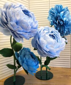 4 Blue Giant Flowers