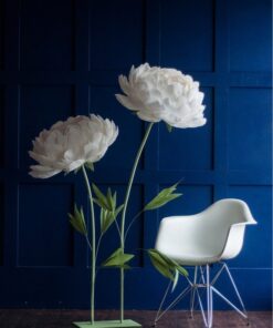 2 White Giant Flowers