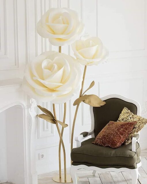 3 Ivory Roses