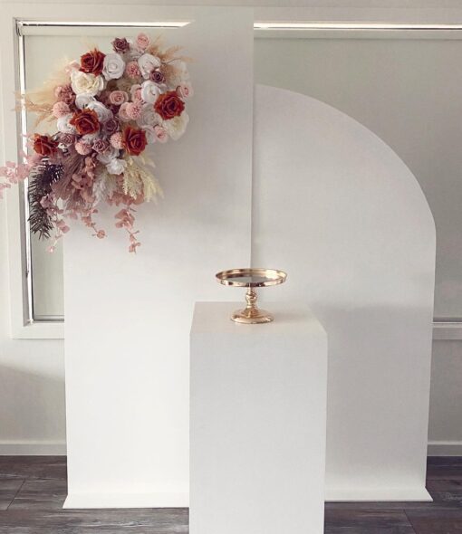 White Semi Backdrops & Plinth Package
