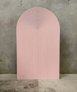 image of a pink ripple arch wall