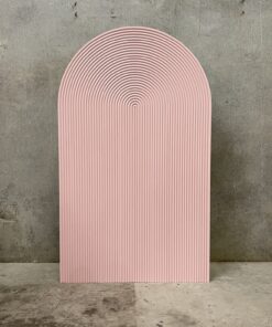 pink ripple arch wall