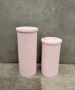 image of a pink ripple plinth