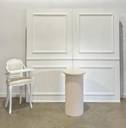 3D white panel wall