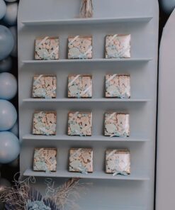 blue display wall