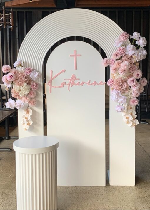 Christening White & Pink Package