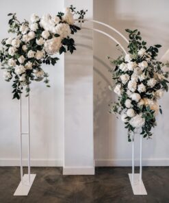 White Floral Crescent Arch Package