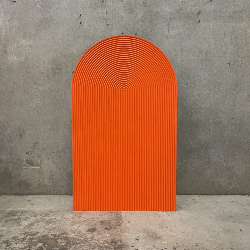 Orange ripple backdrop magic flowers event rentals event and party