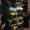 image of a Birthday Foliage Wall & Neon Sign