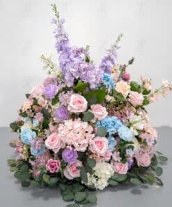 Lilac & Pink Silk Flower Bush