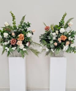 Floral Set with White Plinths