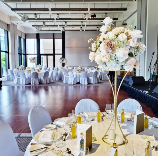 Blush & Pink Floral Faux Arrangement Centrepiece