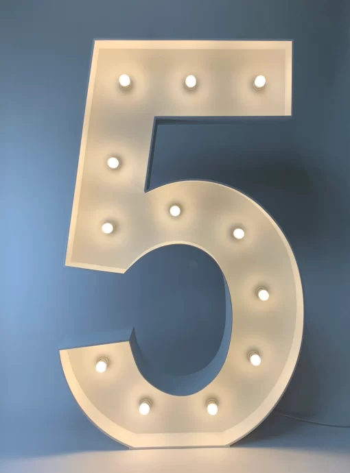 image of a 5 light up number