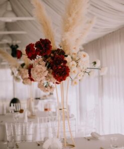 Silk Burgundy Flower Centerpiece