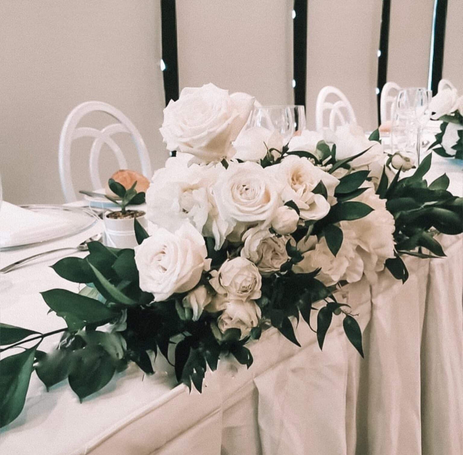 Head Table Flower Arrangement MagicFlowersEventRentals Event and